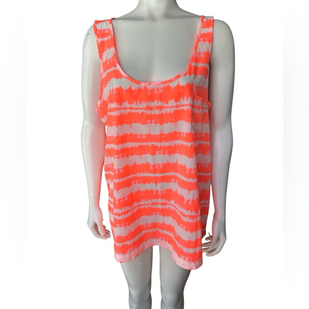 GAP Orange and White Striped Tank Top